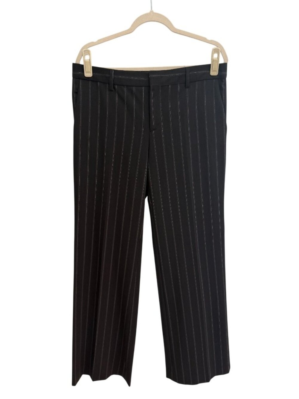 Zara Woman Pinstripe Wool-Blend Dress Pants size 10 USA